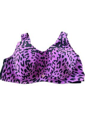 Livi Lane Bryant Max Support Underwire Bra Sz 44DD Animal Print Cheetah